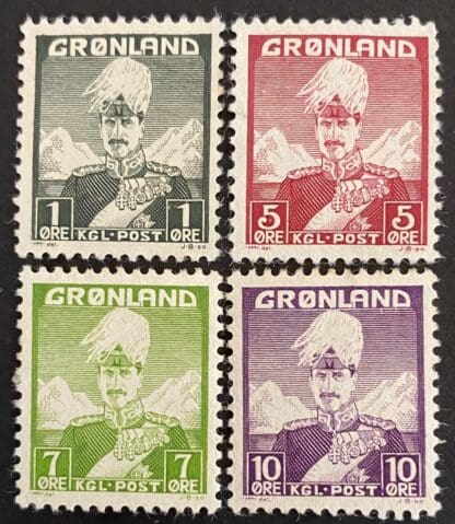 Greenland Scott # 1-4 Mint NO GUM