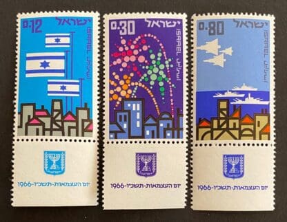 Israel Scott # 308-310 Mint Never Hinged w/tabs