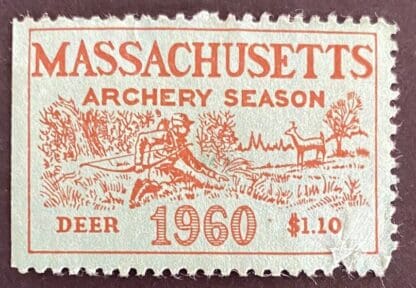 Massachusetts 1960 Archery Mint Never Hinged