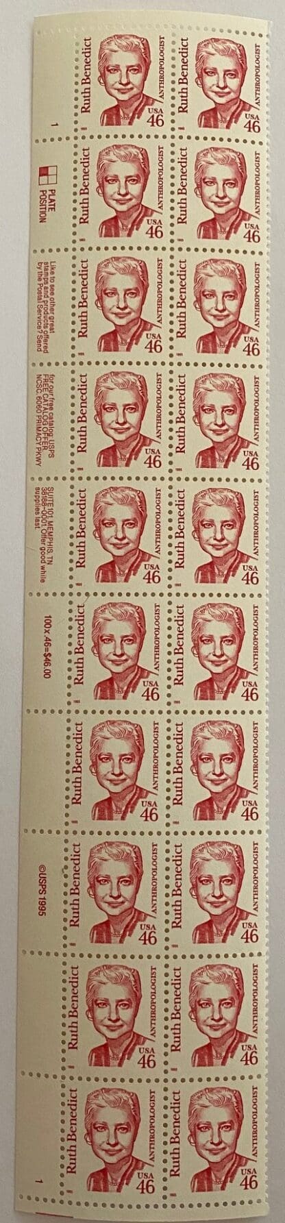 Scott # 2938 Mint Never Hinged Plate Block of 20