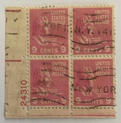 Scott # 814 Used Plate Block