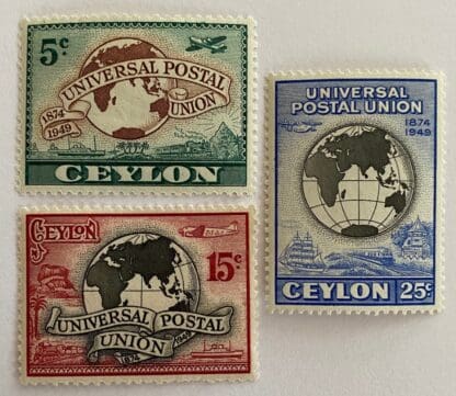 Ceylon  Scott #304-306 Mint Hinged