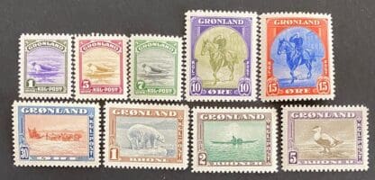 Greenland Scott #10-18 Mint Never Hinged Set