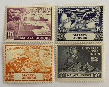 Malaya Johore Scott #151-154 Mint Never Hinged