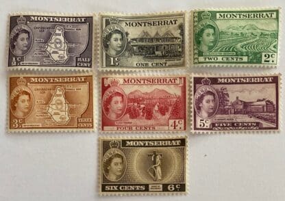 Montserrat Scott # 128-134 Mint Never Hinged