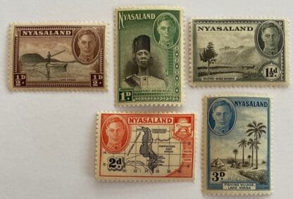 Nyasaland  Scott # 68-72 Mint Never Hinged