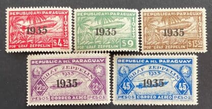 Paraguay Scott # C93-C97 Mint Never Hinged