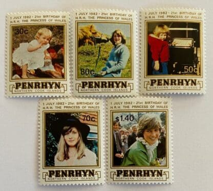 Penhryn Scott # 190-194 Mint Never Hinged