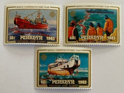 Penrhyn Scott # 228-230 Mint Never Hinged