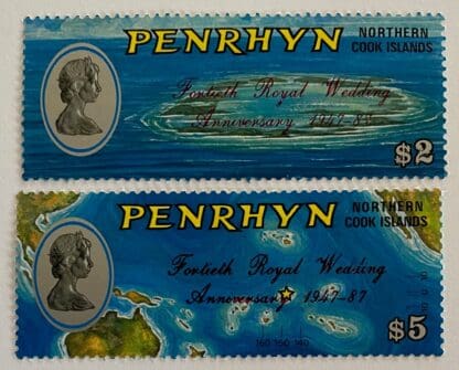 Penrhyn Scott # 352-353 Mint Hinged