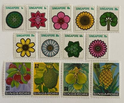 Singapore Scott # 189-201 Mint Never Hinged