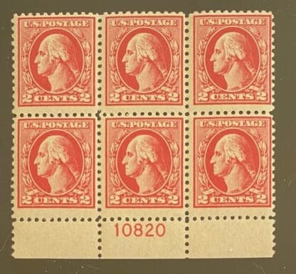 Scott # 526 Mint Never Hinged Plate Block