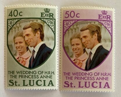 St. Lucia Scott # 349-350 Mint Never Hinged