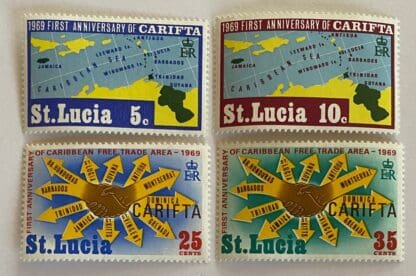 St. Lucia Scott # 249-252 Mint Hinged