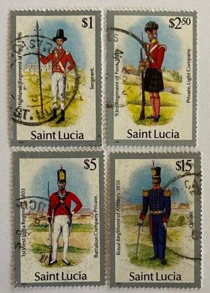 St. Lucia Scott # 758-761 Used