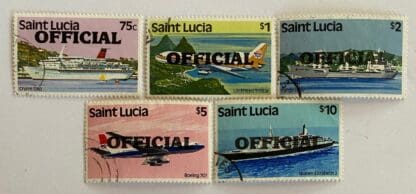 St. Lucia Scott # O8-O12 Used