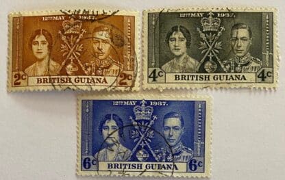 British Guiana Scott # 227-229 Used