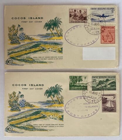 Cocos Keelings Scott # 1-6 First Day Cover