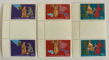 Cocos Keeling Islands Scott #104-106 Mint Never Hinged Gutter Pairs