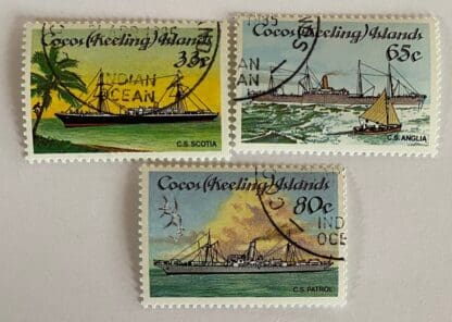 Cocos Keelings Islands Scott # 129-131 Used