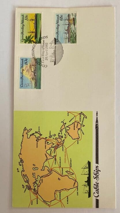 Cocos Keelings Scott # 129-131 First Day Cover