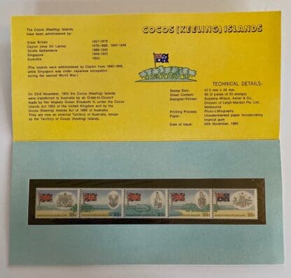 Cocos Keeling Islands Scott #56-60a Mint Never Hinged Presentation Folder