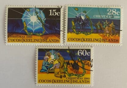 Cocos Keelings Islands Scott # 53-55 Used