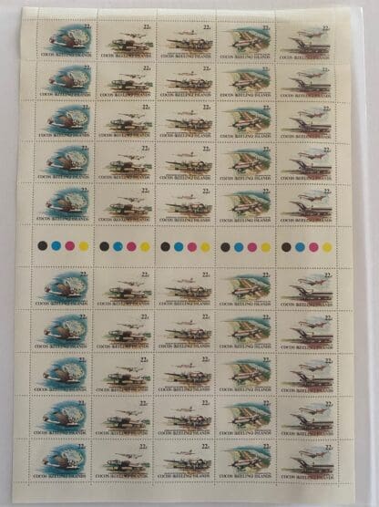 Cocos Keeling Islands Scott # 68-72a Mint Never Hinged Sheet