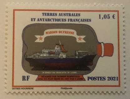 French Southern Antarctic Territory Scott # Ship in a Bottle Mint Never Hinged