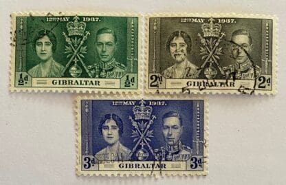 Gibraltar Scott # 104-106 Used