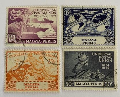 Malaya Perlis Scott # 3-6 Used