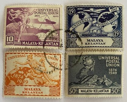 Malaya Kelantan Scott # 46-49 Used