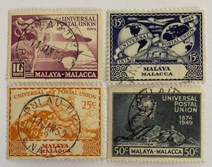 Malaya Malacca Scott # 18-21 Used