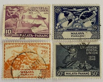 Malaya Pahang Scott # 59-62 Used