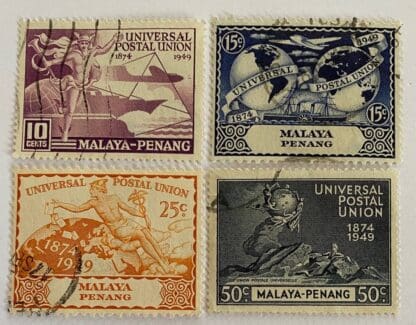 Malaya Penang Scott # 23-26 Used