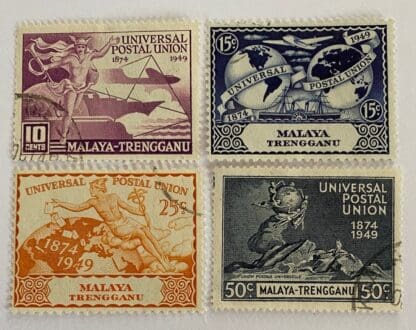 Malaya Trengganu Scott # 49-52 Used