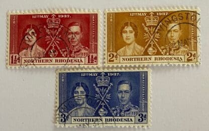 Northern Rhodesia Scott # 22-24 Used