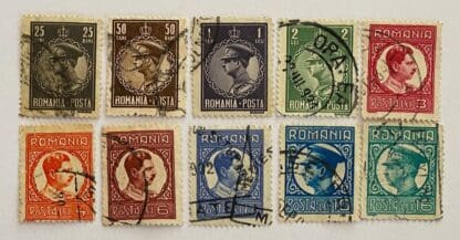 Romania Scott # 369-378 Used