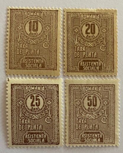 Romania Scott # RAJ16-RAJ19 Mint Hinged