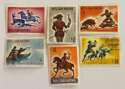 San Marino Scott # 477-480/482-483 Mint Hinged & Used