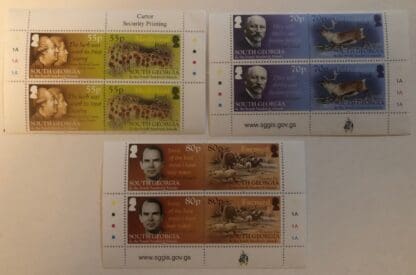 South Georgia Scott # 603-605 Mint Never Hinged Plate Blocks