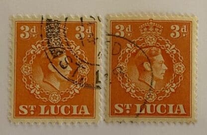 St. Lucia Scott # 117-117a Used