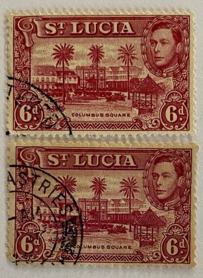 St. Lucia Scott # 119-119a Used