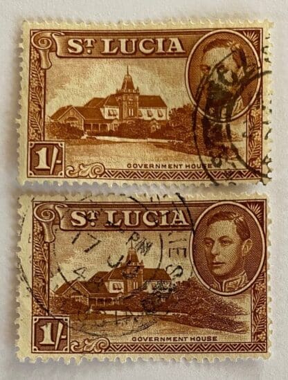 St. Lucia Scott # 121-121a Used