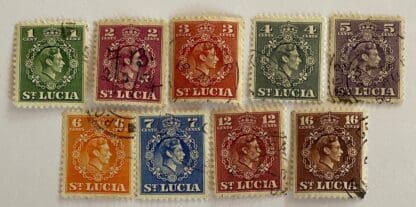 St. Lucia Scott # 135-143 Used