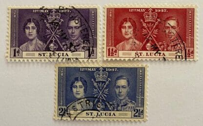 St. Lucia Scott # 107-109 Used