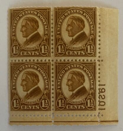 Scott # 633 Mint Never Hinged Plate Block