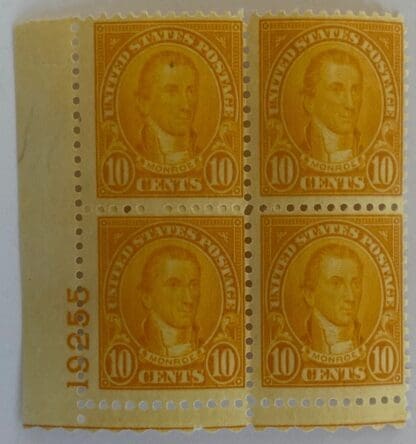 Scott # 642 Mint Never Hinged Plate Block