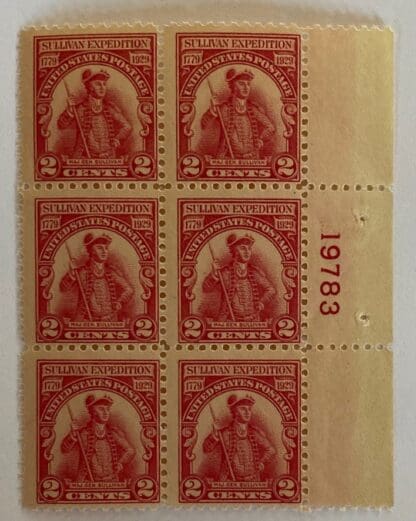 Scott # 657 Mint Never Hinged Plate Block