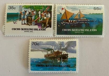 Cocos Keeling Islands Scott #111-113 Mint Never Hinged